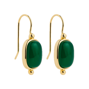 Najo Earrings Najo Fleur Green Onyx Earrings