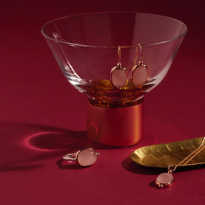 Najo Earrings Najo Fleur Rose Quartz Earrings