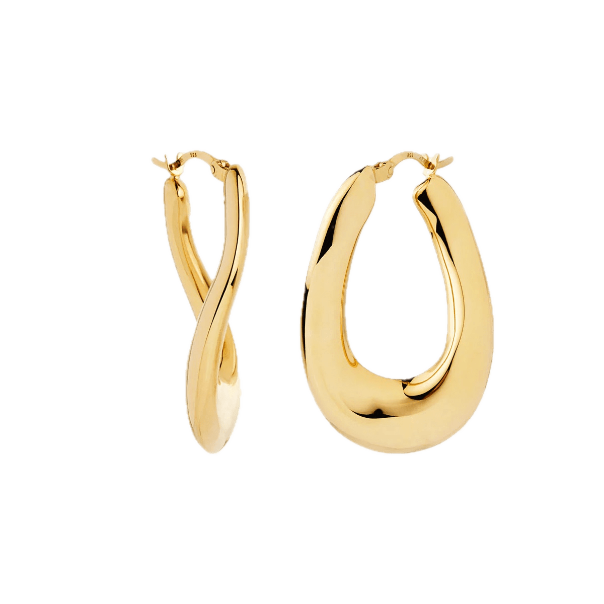 Najo Earrings Najo Gravity Hoop Earrings Gold