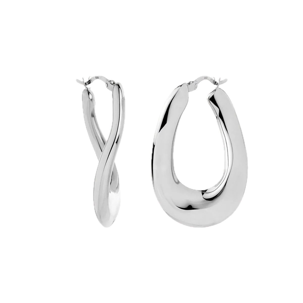 Najo Earrings Najo Gravity Hoop Earrings Silver
