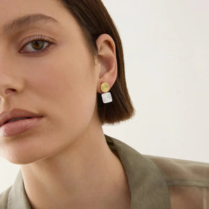 Najo Earrings Najo Labyrinthe Two-Tone Earrings