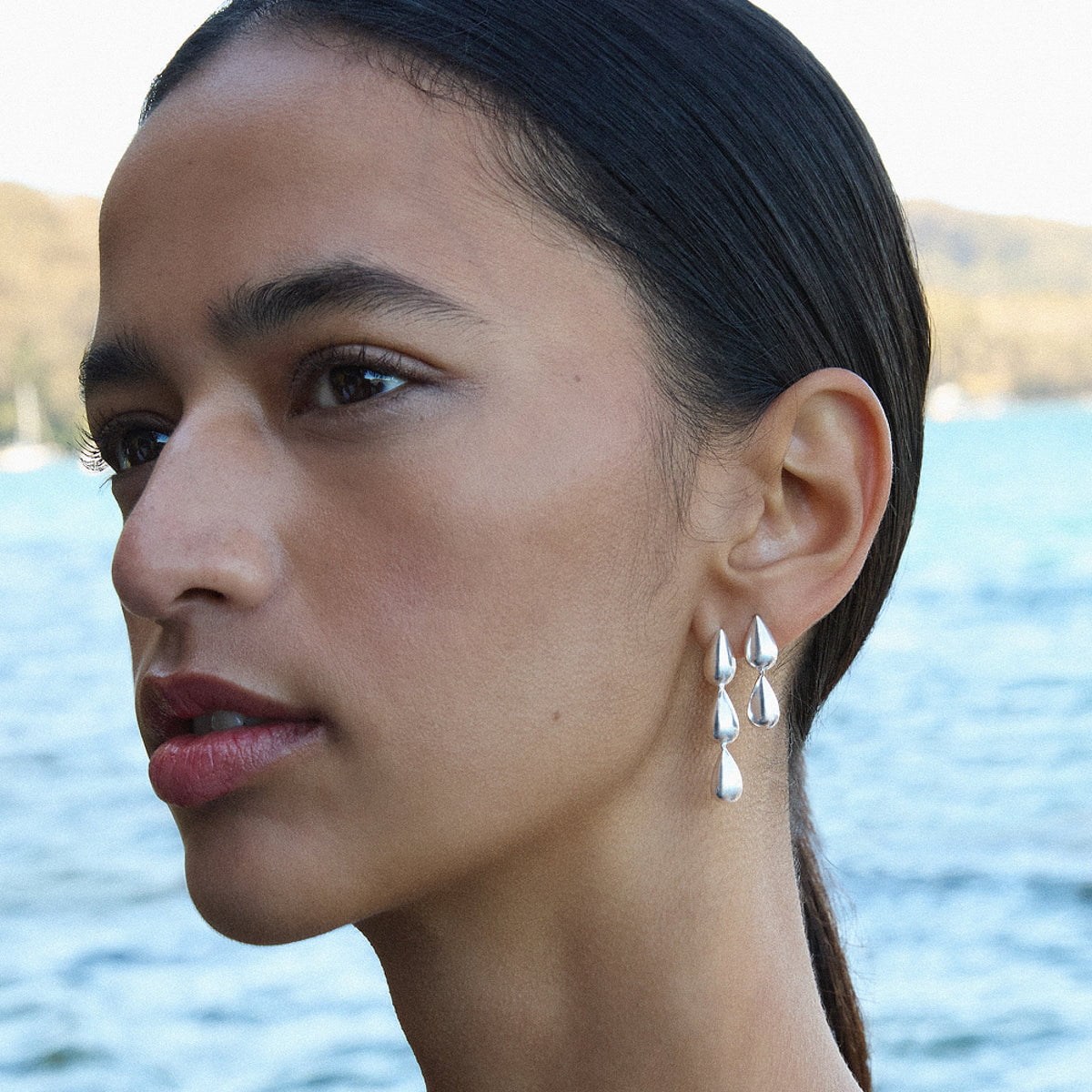 Najo Earrings Najo Liora Double drop stud