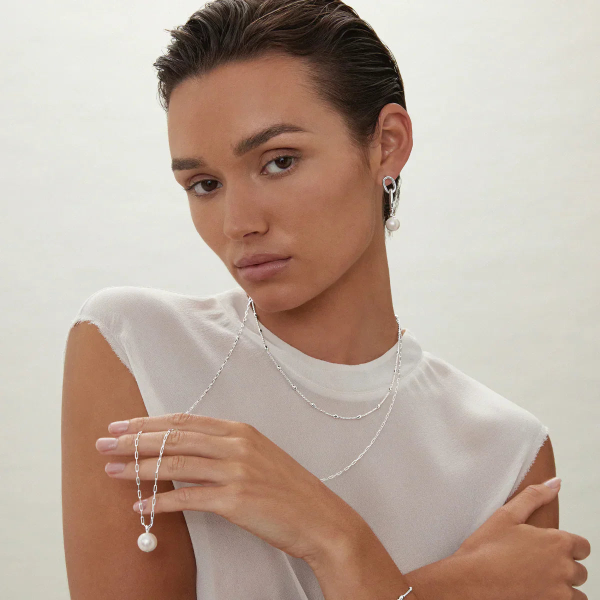 Najo Earrings Gold Najo Sea Nymph Pearl Drop Earrings