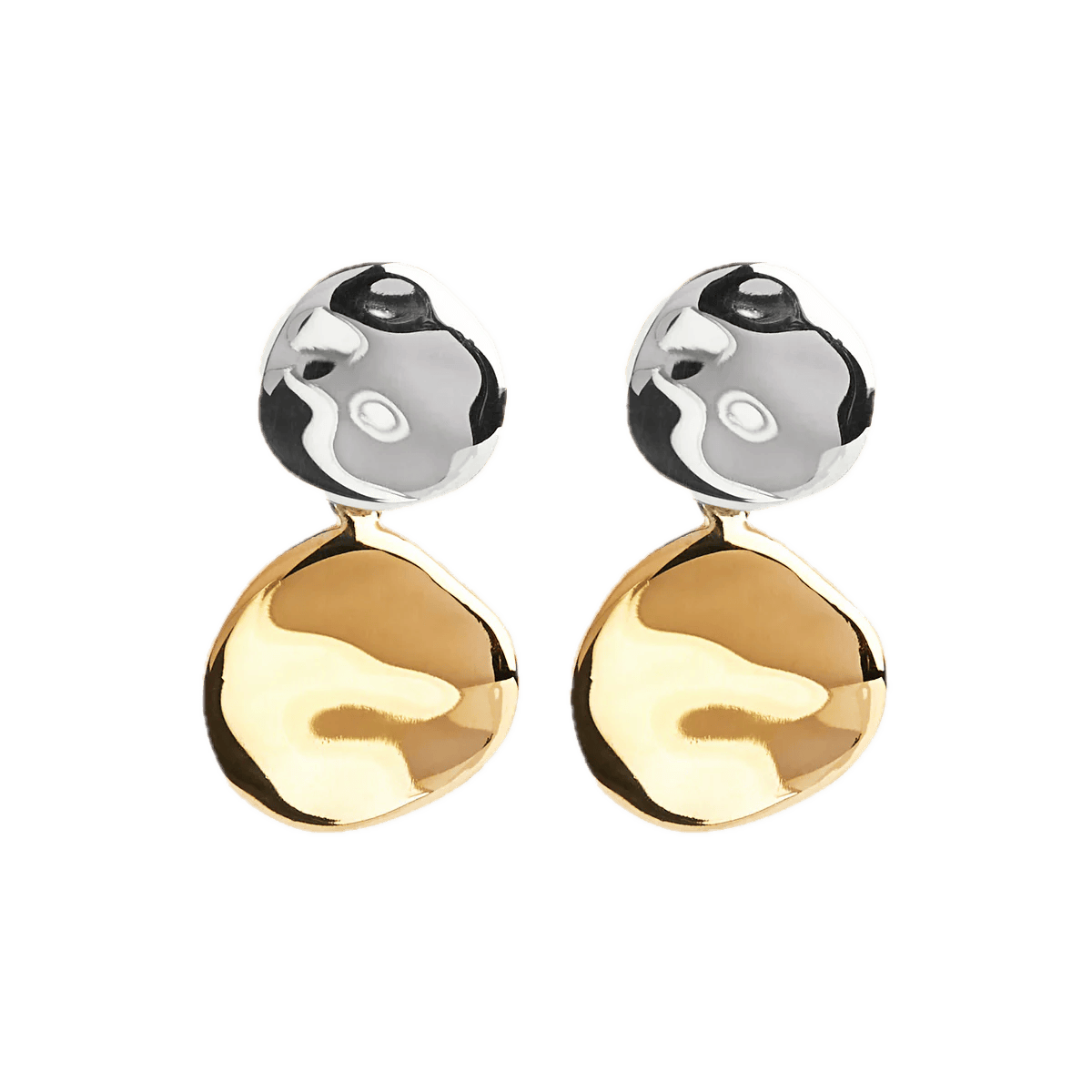 Najo Earrings Najo Shard Double Disc Stud