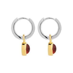 Najo Earrings Najo Solace 2-Tone Garnet Huggie Earring