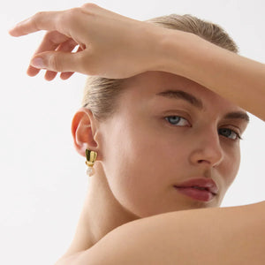 Najo Earrings Najo Sunbeam Freshwater Pearl Drop Earrings – Gold & Silver
