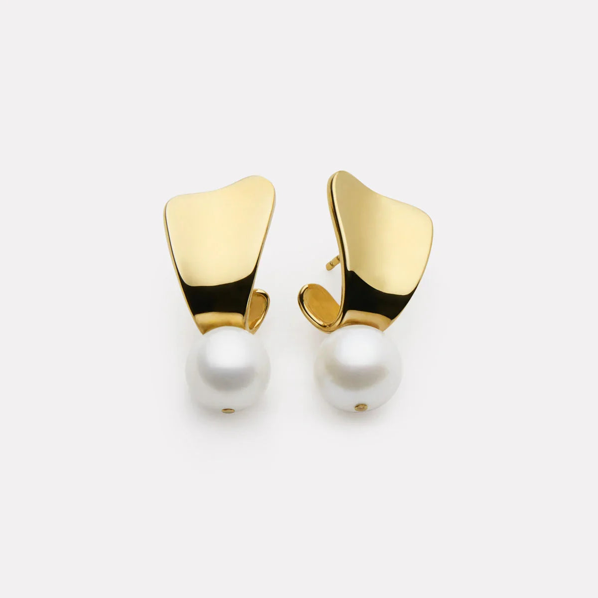 Najo Earrings Najo Sunbeam Freshwater Pearl Drop Earrings – Gold & Silver