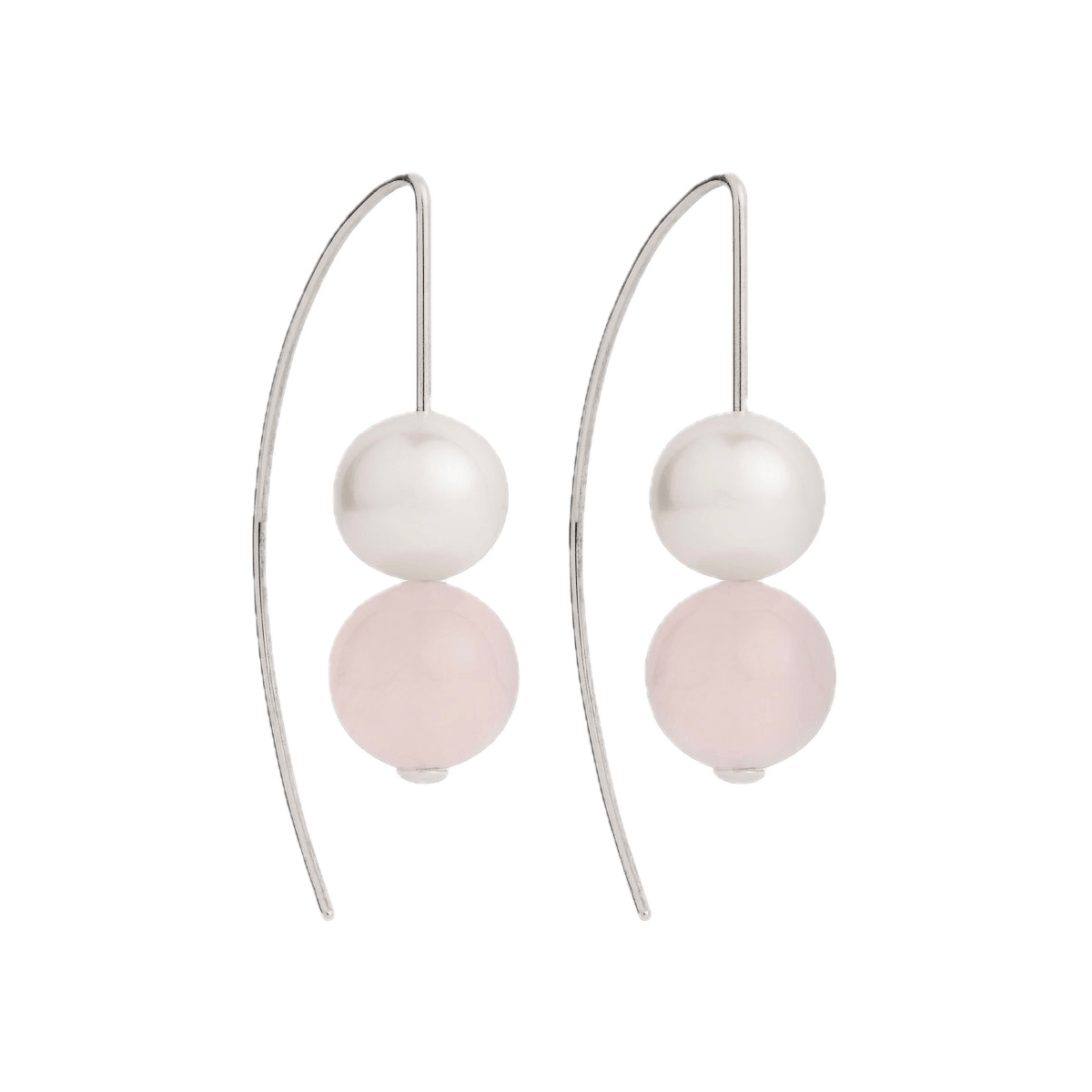Najo Earrings Najo Sunset Rose Quartz & Pearl Earring