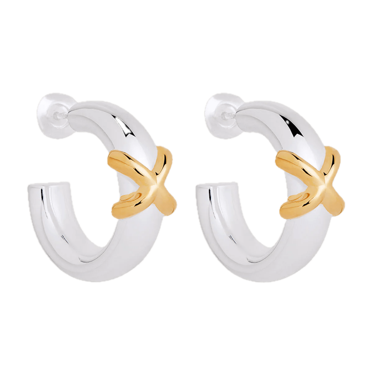 Najo Earrings Najo Tendresse Two-Tone Hoops