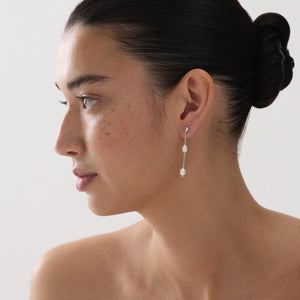Najo Earrings Najo Tidal Whisper Double Pearl Earring