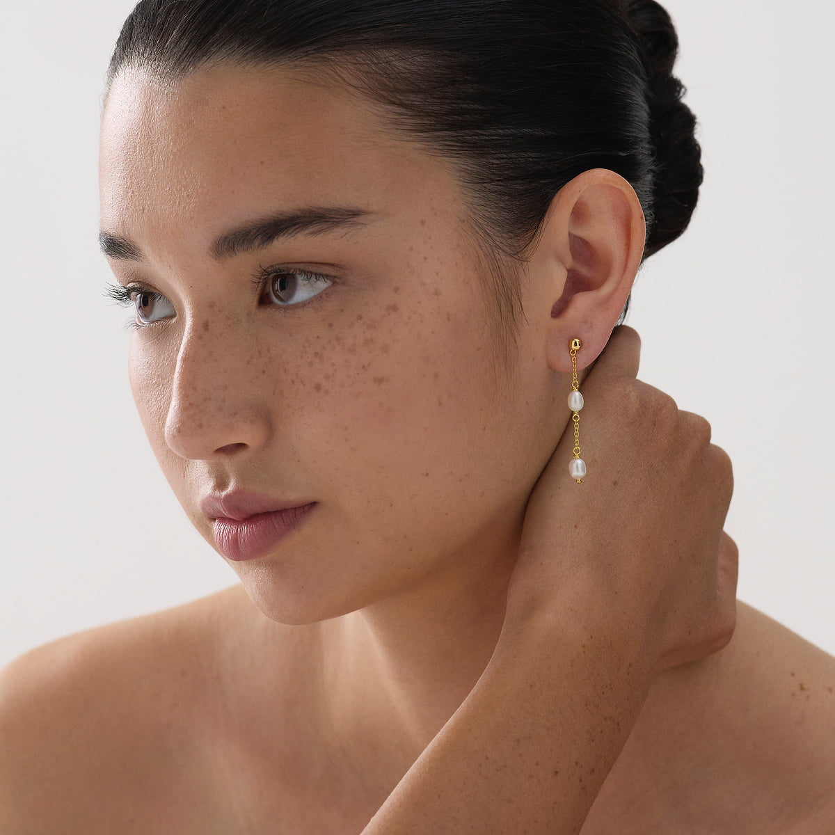 Najo Earrings Najo Tidal Whisper Double Pearl Earring