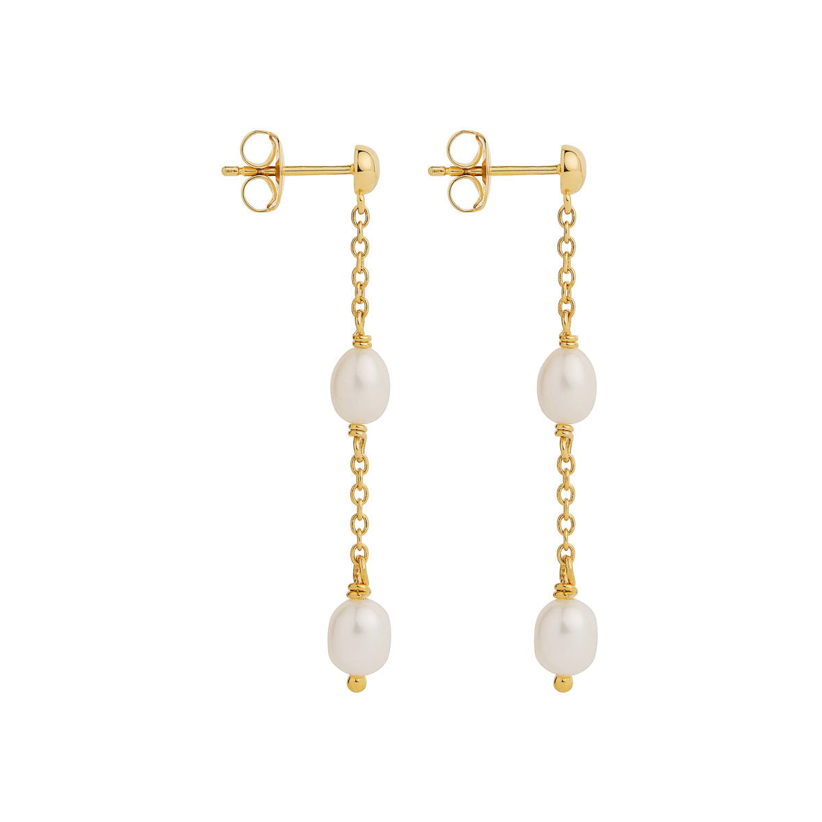 Najo Earrings Najo Tidal Whisper Double Pearl Earring