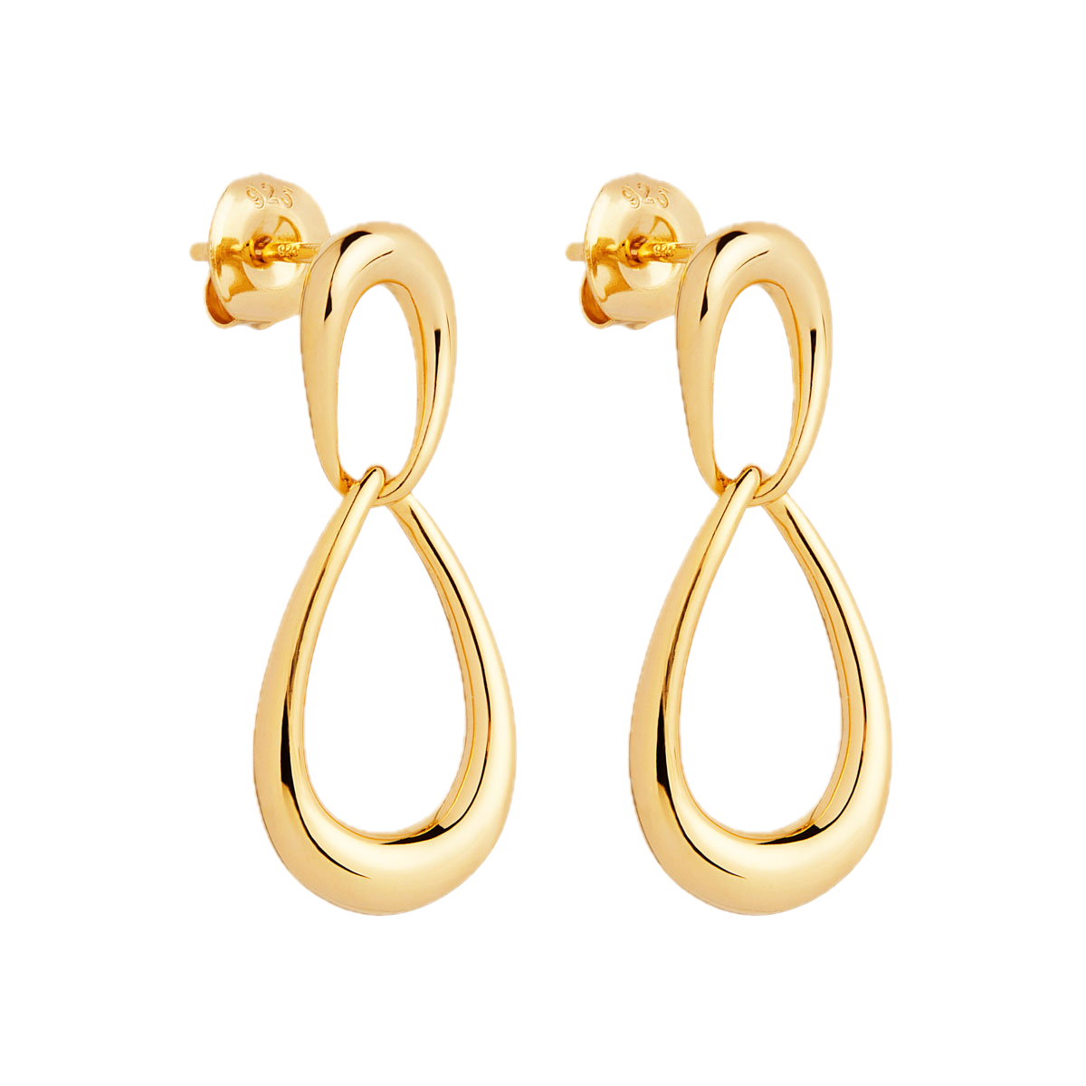 Najo Earrings Najo Vivante yellow gold drop grande earrings