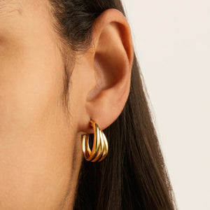 Najo Earrings Ripple Hoop Earrings