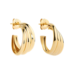 Najo Earrings Ripple Hoop Earrings