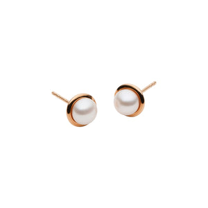 Najo Earrings Rose Gold Najo Moonbeam Pearl Stud Earrings