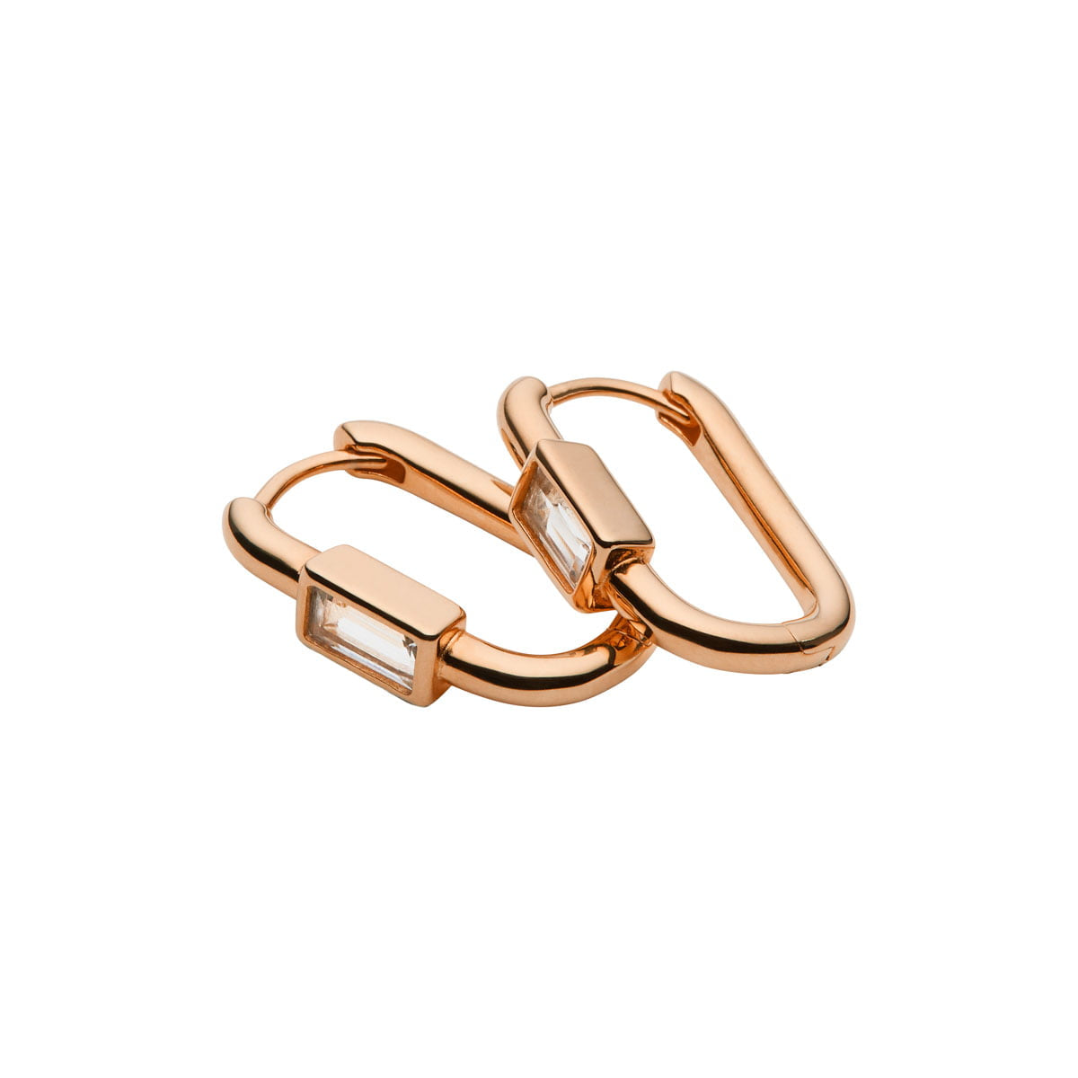 Najo Earrings Rose Gold Najo Skye CZ Huggie Earrings – Gold, Silver & Rose Gold