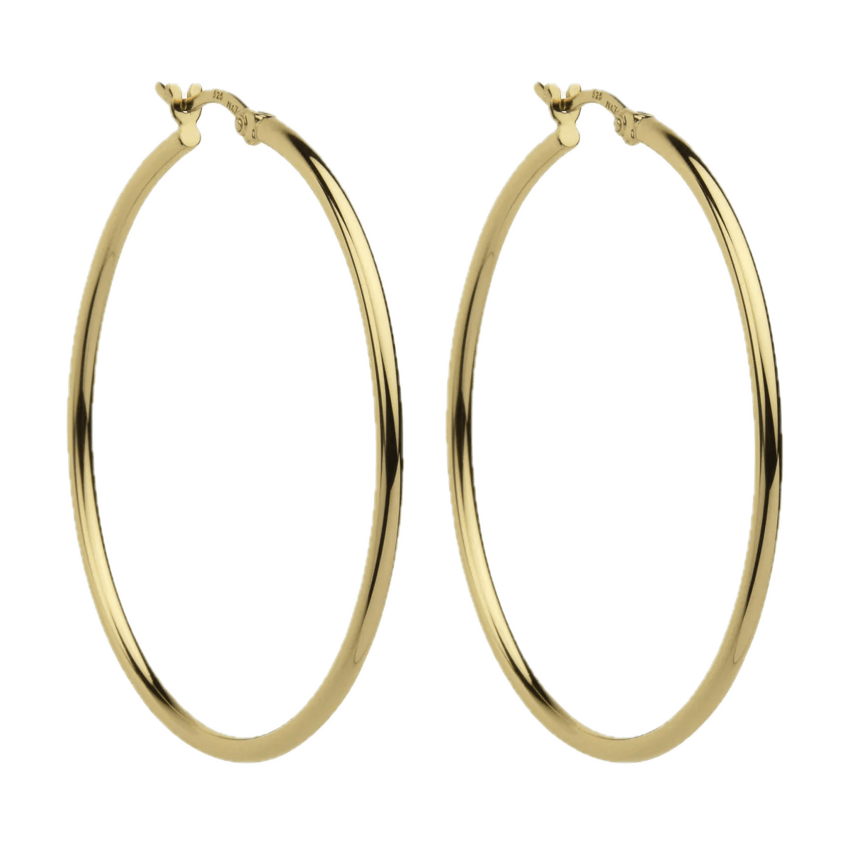 Najo Earrings Silver / Gold Najo Simple Hoop 2x45mm