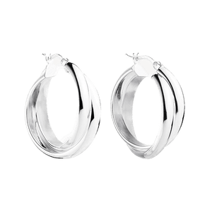Najo Earrings Silver Honeysuckle Hoop Earrings