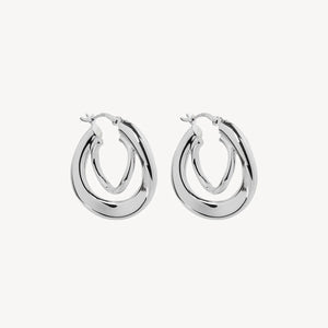 Najo Earrings Silver Najo Baby Strudel Hoop