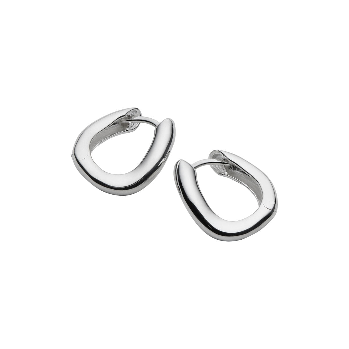 Najo Earrings Silver Najo Balm Oval Huggie Earrings – Gold & Silver