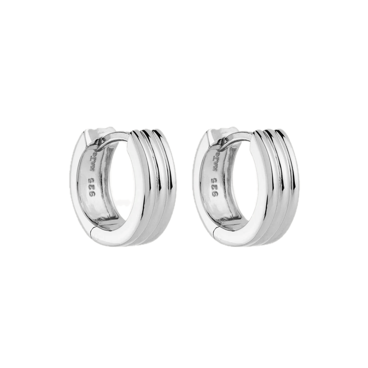 Najo Earrings Silver Najo Carrousel Huggie Earrings