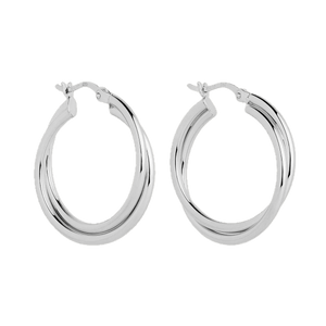 Najo Earrings Silver Najo Duet Hoop Earrings