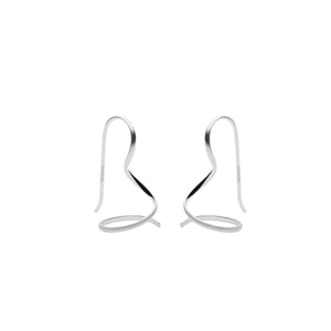 Najo Earrings Silver Najo Endless Curl Drop Earrings – Gold & Silver