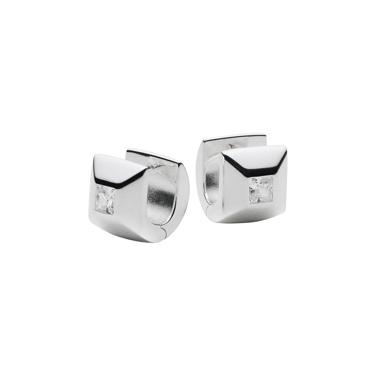 Najo Earrings Silver Najo Halo Cubic Zirconia Huggie Earrings – Gold & Silver