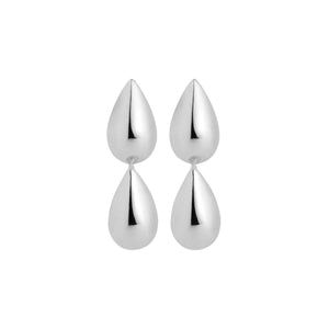 Najo Earrings Silver Najo Liora Double drop stud