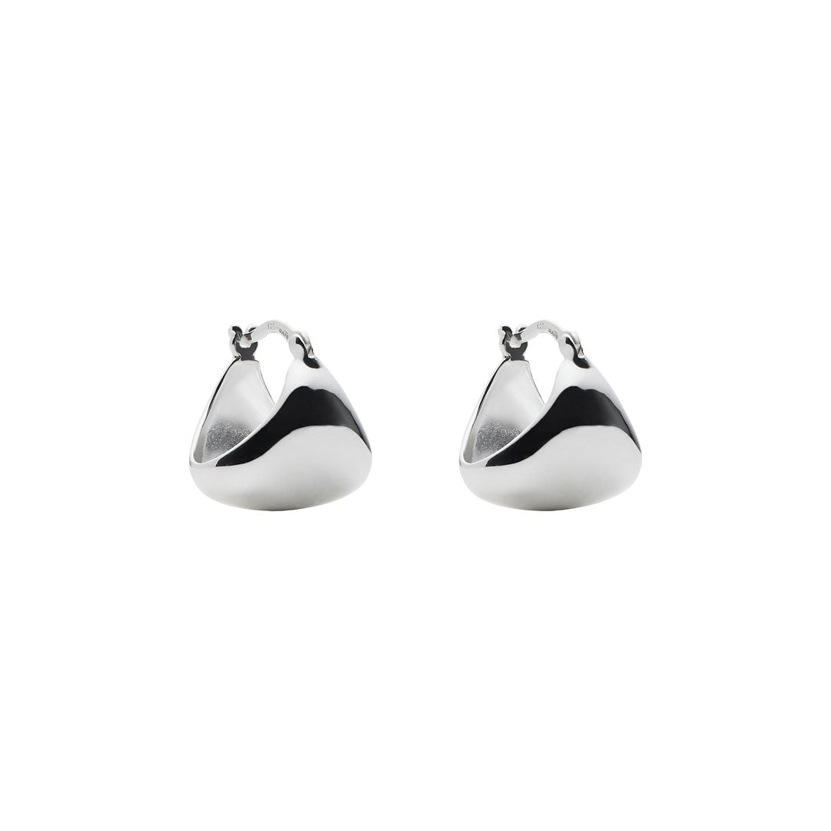 Najo Earrings Silver Najo Morning Echo Triangular Hoop Earrings – Gold & Silver