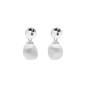 Najo Earrings Silver Najo Ocean Drift Freshwater Pearl Drop Earrings – Gold & Silver