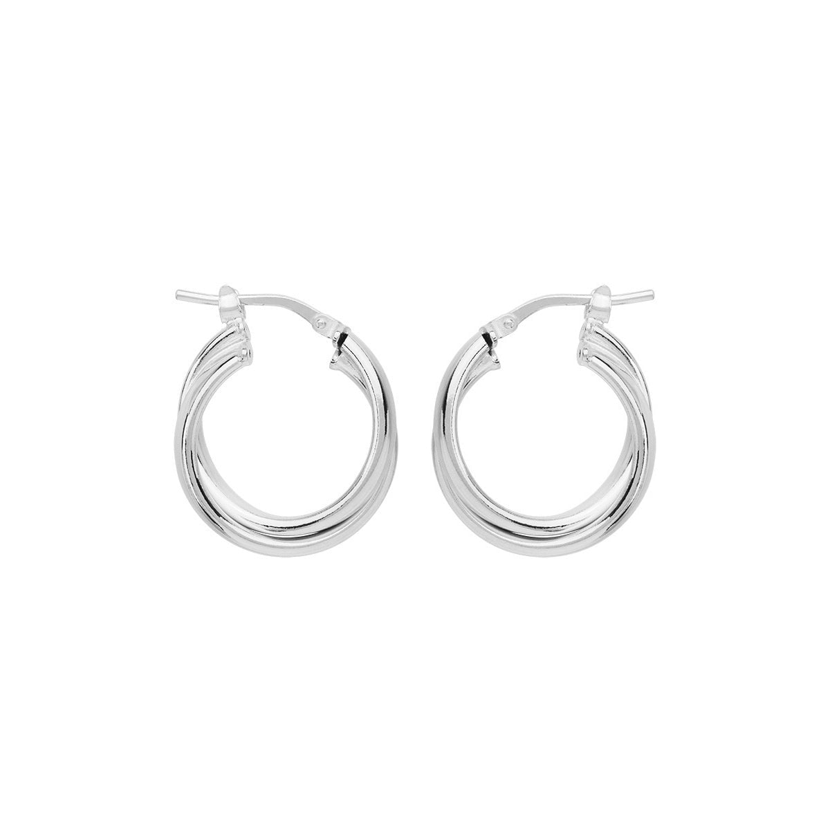 Najo Earrings Silver Sunshine Hoop Earrings