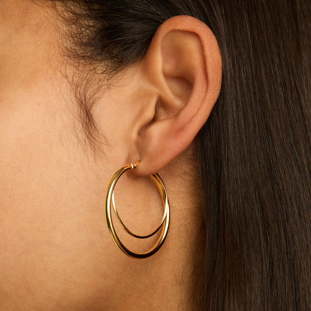 Najo Earrings Yellow Gold Whirlpool Hopp Earrings