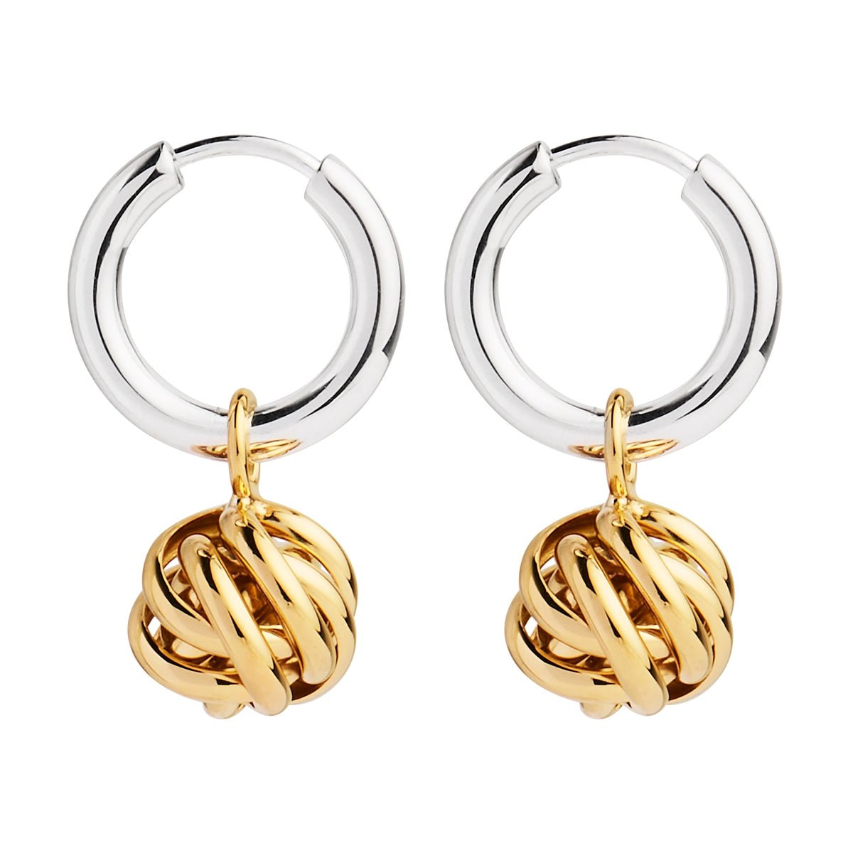 Najo Earrings Yellow Gold Najo Nest Huggie Earrings