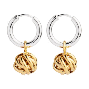 Najo Earrings Yellow Gold Najo Nest Huggie Earrings