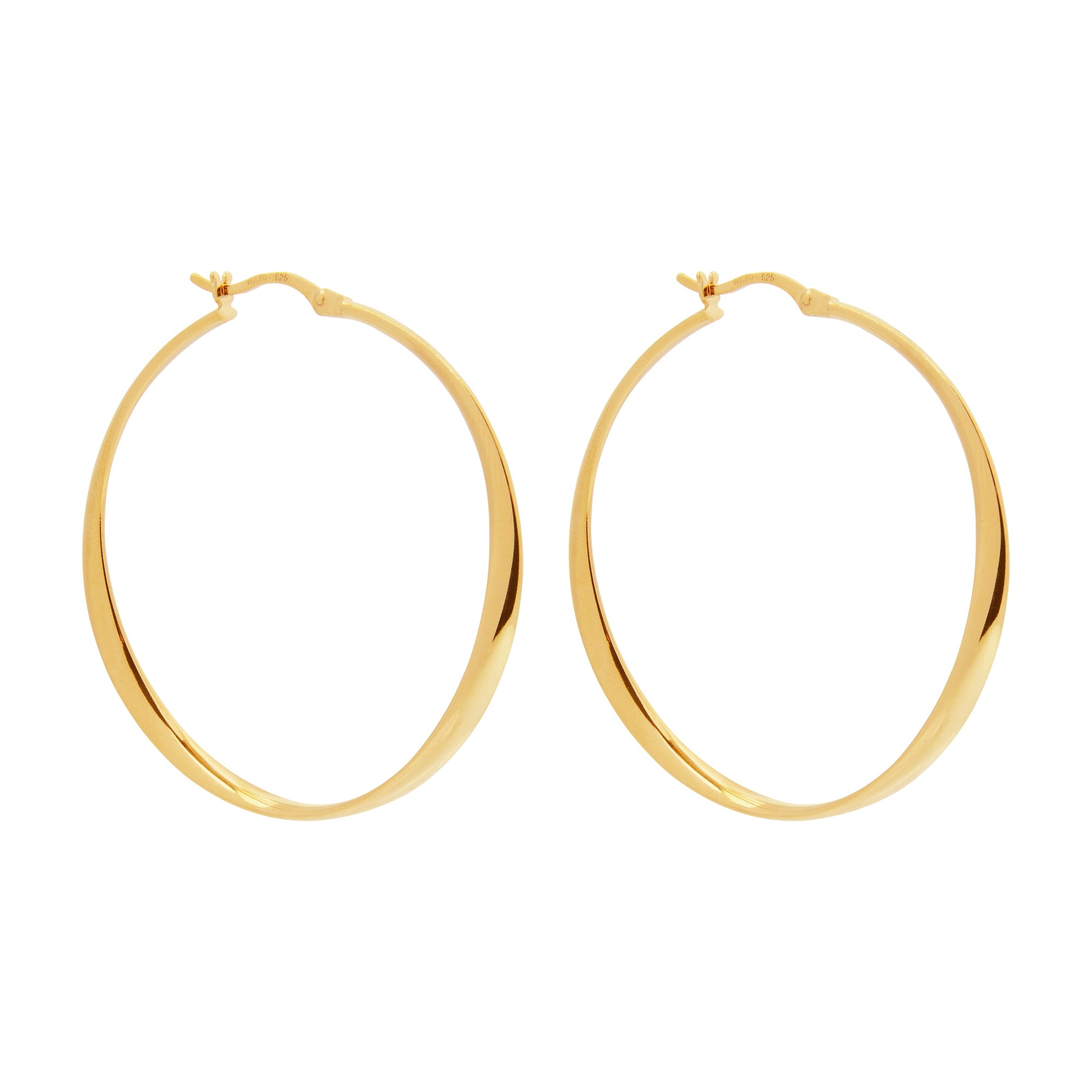 Najo Earrings Yellow Gold Najo Vespa Hoop Earring