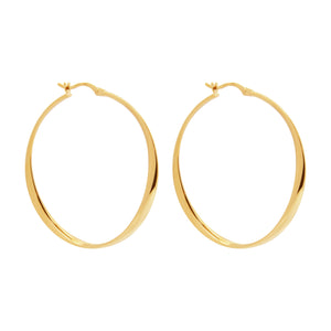 Najo Earrings Yellow Gold Najo Vespa Hoop Earring