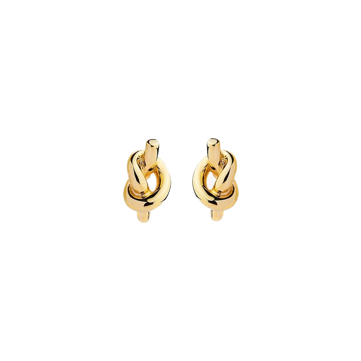 Najo Earrings Yellow Gold Nature's Knot Stud Earrings