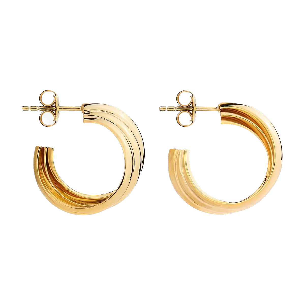 Najo Ripple Hoop Earrings Duo Jewellery