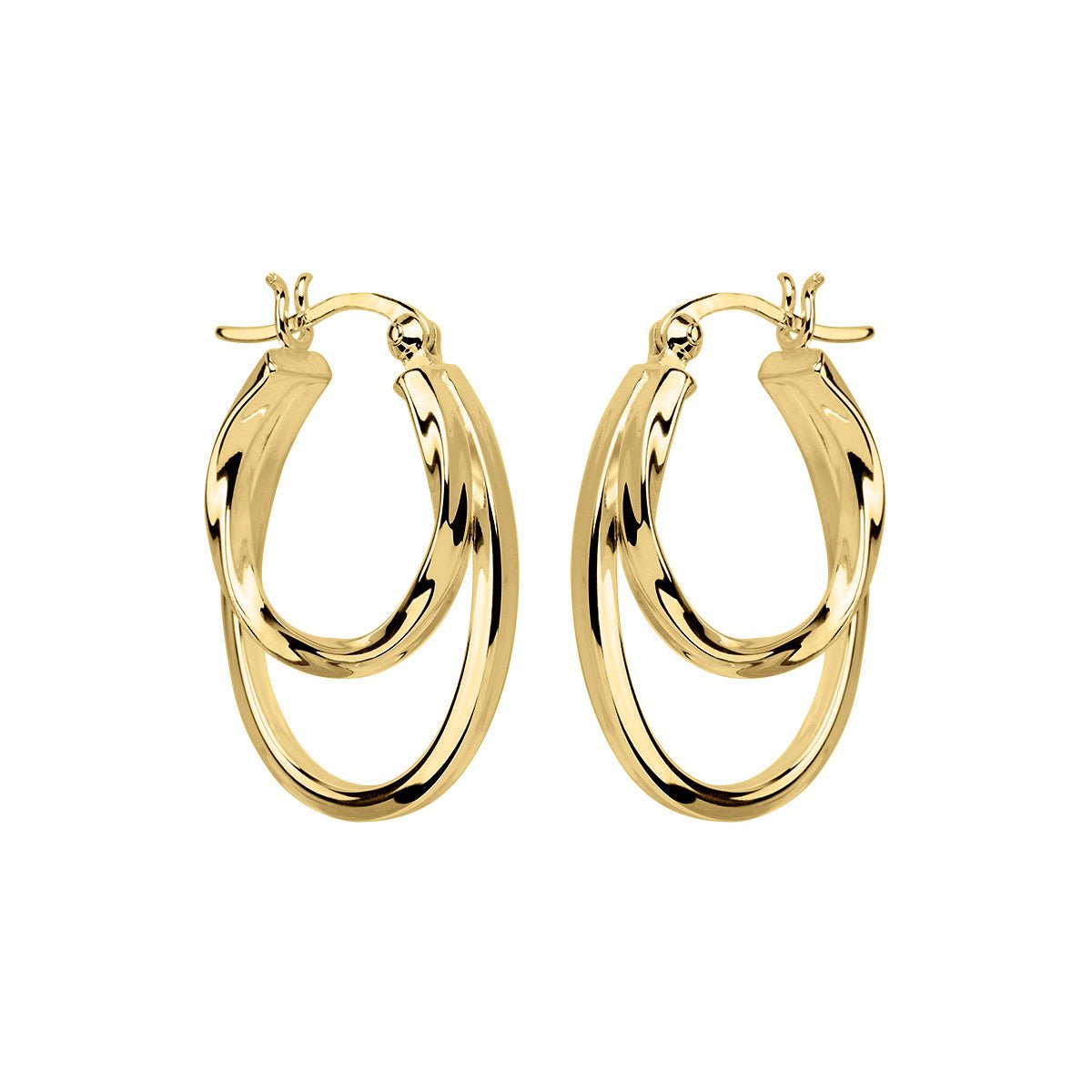 Najo Earrings Yellow Gold Sea of Change Hoop Earrings