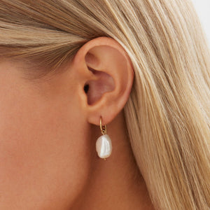 Najo Earrings Yellow Gold Seabell Pearl Earrings