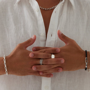 Najo Najo Cuban Men’s Silver Ring