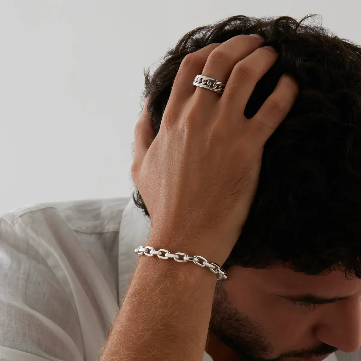 Najo Najo Cuban Men’s Silver Ring