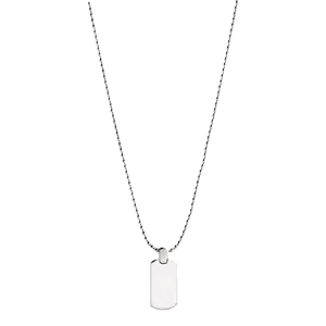 Najo Najo Insignia Men’s Silver Dog Tag Necklace