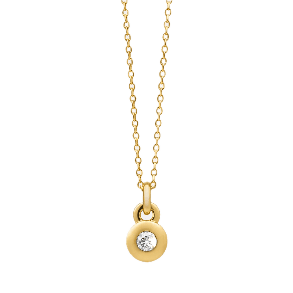 Najo Necklaces Gold Najo April Diamond Birthstone Necklace – Sterling Silver & Gold Plated