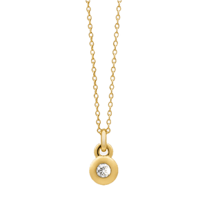 Najo Necklaces Gold Najo April Diamond Birthstone Necklace – Sterling Silver & Gold Plated