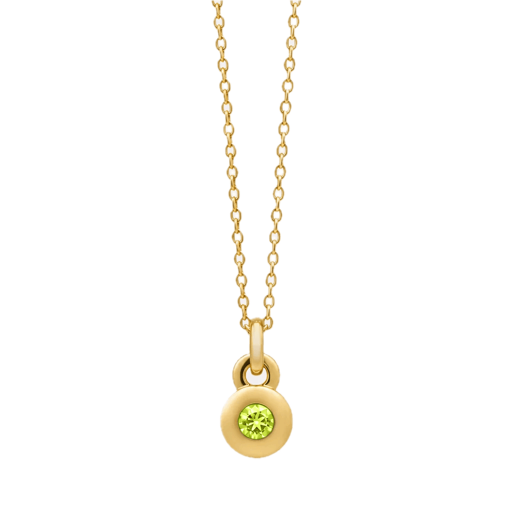 Najo Necklaces Gold Najo August Peridot Birthstone Necklace – Sterling Silver & Gold Plated