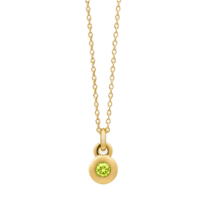 Najo Necklaces Gold Najo August Peridot Birthstone Necklace – Sterling Silver & Gold Plated