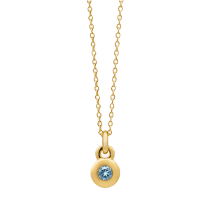 Najo Necklaces Gold Najo December Blue Topaz Birthstone Necklace – Sterling Silver & Gold Plated